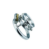 Screw Stainless Steel Chastity Cage material finish close | 3d-chastity