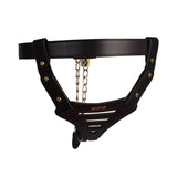 Female Chatity Leather Belt Chastity Cage side | 3d-chastity