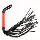 Sexy Black Lash PU Leather Whip Chastity Cage side | 3d-chastity
