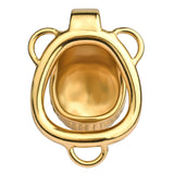 Shell Design Golden Chastity Cage lock and ring | 3d-chastity