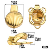 Shell Design Golden Chastity Cage rear | 3d-chastity