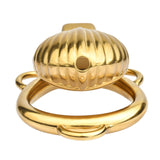 Shell Design Golden Chastity Cage wearing | 3d-chastity