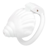 Shell Shaped Sissy Chastity Cage lock and ring | 3d-chastity