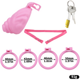 Shell Shaped Sissy Chastity Cage wearing | 3d-chastity