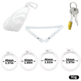 Shell Shaped Sissy Chastity Cage material finish close | 3d-chastity