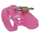 CB6000S Silicone Chastity Cage Perverse Pink size and shape | 3d-chastity