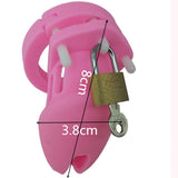 CB6000S Silicone Chastity Cage Perverse Pink side | 3d-chastity