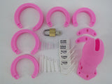 CB6000S Silicone Chastity Cage Perverse Pink wearing | 3d-chastity