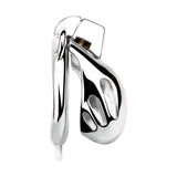 Short Smooth Steel Cobra Cage - 3d-chastity