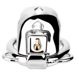 Short Smooth Steel Cobra Cage - 3d-chastity
