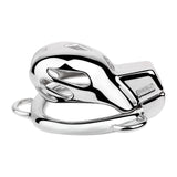 Short Smooth Steel Cobra Cage - 3d-chastity