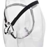 Short Smooth Stainless Steel Cobra Cage with Belt Chastity Device