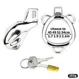 Short Smooth Steel Cobra Cage - 3d-chastity