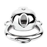 Short Smooth Steel Cobra Cage - 3d-chastity
