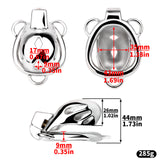Short Smooth Steel Cobra Cage - 3d-chastity