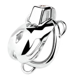 Short Smooth Steel Cobra Cage - 3d-chastity