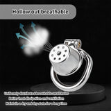 Shower Shaped Chastity Cage material finish close | 3d-chastity