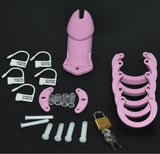 CB6000 Silicone Chastity Cage Pink side | 3d-chastity