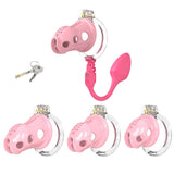 Silicone Chastity Cage with Remote Control Anal Plug side | 3d-chastity