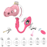Silicone Chastity Cage with Remote Control Anal Plug product photo 11 of | 3d-chastity