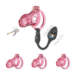 Silicone Chastity Cage with Remote Control Anal Plug size and shape | 3d-chastity