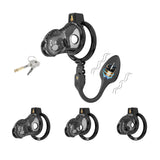 Silicone Chastity Cage with Remote Control Anal Plug full kit | 3d-chastity