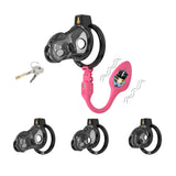 Silicone Chastity Cage with Remote Control Anal Plug material finish close | 3d-chastity