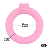 Silicone Lock Ring Delay Ejaculation Chastity Cage rear | 3d-chastity