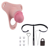 Silicone Real Dildo Wearable Chastity Device product photo 12 of | 3d-chastity