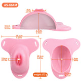 Sissy Silicone Chastity Cage with Belt product photo 18 of | 3d-chastity