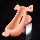 Silicone Sissy Chastity Cage with Belt material finish close | 3d-chastity