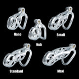 Maxi Silver Cobra Male Chastity Cage With 4 Rings - 3d-chastity