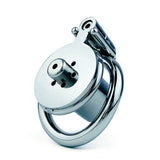 Screw Negative Chastity Cage with Catheter material finish close | 3d-chastity