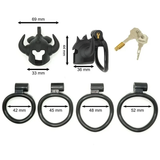 Sissy Bullhorn Chastity Cage material finish close | 3d-chastity