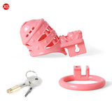 Pink Sissy Spiked 3D Printing Pussy Vaginal Chastity Cage material finish close | 3d-chastity