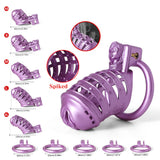 Purple Sissy Spiked 3D Printing Pussy Vaginal Chastity Device