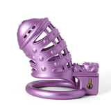 Purple Sissy Spiked 3D Printing Pussy Vaginal Chastity Cage lock and ring | 3d-chastity