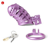 Purple Sissy Spiked 3D Printing Pussy Vaginal Chastity Cage rear | 3d-chastity