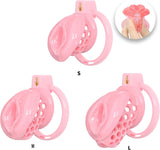 Sissy Silicone Chastity Cage lock and ring | 3d-chastity