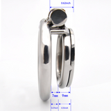 Tiny Metal Chastity Device 0.62 Inch Long material finish close | 3d-chastity