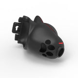 Slave Dog Head Chastity Cage - Invisible Version side | 3d-chastity