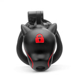 Slave Dog Head Chastity Cage lock and ring | 3d-chastity