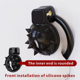 Small Chastity Cage with Silicone Spikes size and shape | 3d-chastity