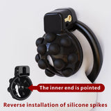Small Chastity Cage with Silicone Spikes wearing | 3d-chastity