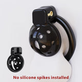 Small Chastity Cage with Silicone Spikes side | 3d-chastity