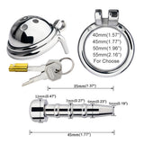 Metal Small Chastity Cage size and shape | 3d-chastity