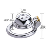 Metal Small Chastity Cage material finish close | 3d-chastity