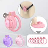 Flat Soft Chastity Cage with 6 Rings main product | 3d-chastity