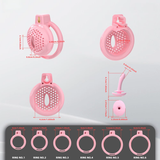 Flat Soft Chastity Cage with 6 Rings side | 3d-chastity