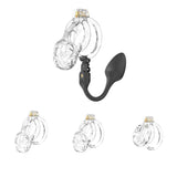 Soft Cobra Chastity Cage with Controlled Butt Plug full kit | 3d-chastity